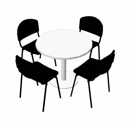 Easy pyöreä pöytä ja Rolle tuolit