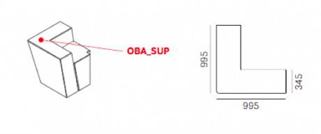 PEDRALI OBLIQUE baaritiskin kulmamoduulin akryylilevy tiskitason p��lle