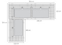 CANE-LINE STICKS PLATFORM moduulisohva