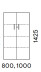 NARBUTAS CHOICE arkistokaappi, kork. 142.5 cm