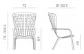 NARDI FOLIO nojatuoli/keinutuoli ja POGGIO rahi