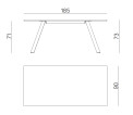 VERMOBIL DAISY p�yt� 185x90 cm